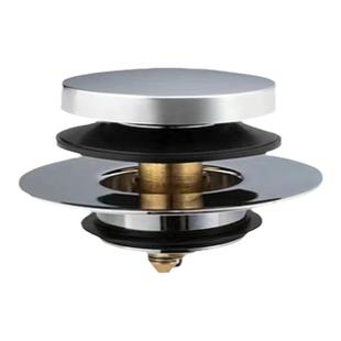 全铜PUSH浅口过滤浴缸弹跳塞子多孔水槽拖把池台盆下水器按压隔臭