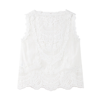 MISSCOCOON可可尼蕾丝花边背心女2026夏季新款白色V领莱赛尔吊带