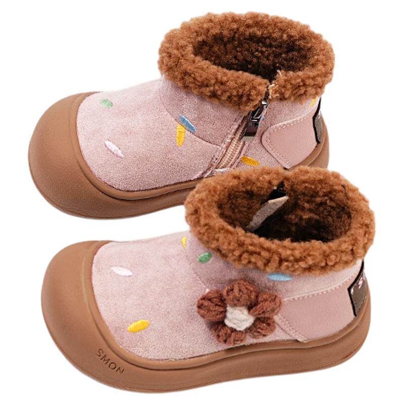 女童毛绒雪地靴冬季加绒