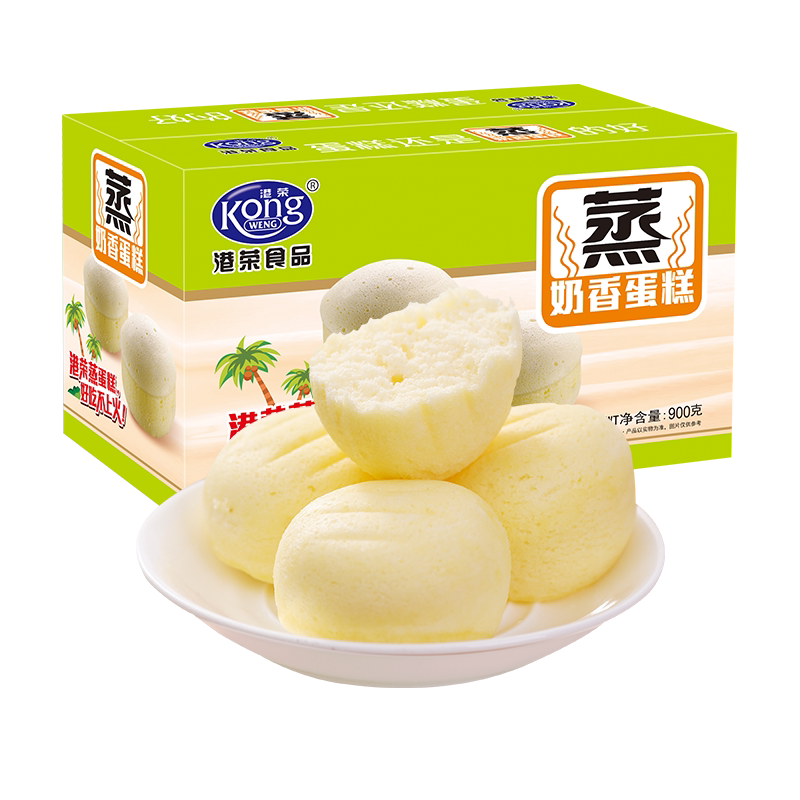 港荣椰香营养小面包好吃的蒸蛋糕