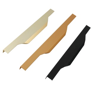 柜门隐形拉手免打孔现代简约通顶拇指免开槽一门到顶衣柜门长把手