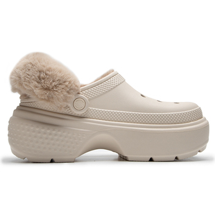 卡骆驰官方雪屋暖棉Clog洞洞鞋厚底显高女鞋运动拖鞋休闲鞋208546