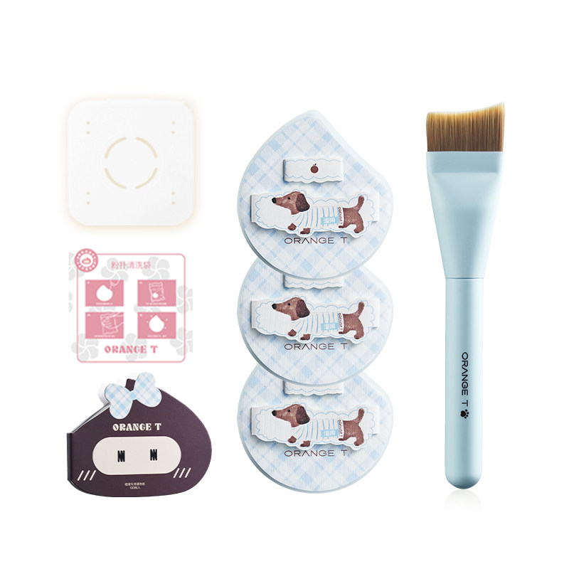 橙棠瓷汪汪粉扑 粉底液专用美妆蛋 清透服帖