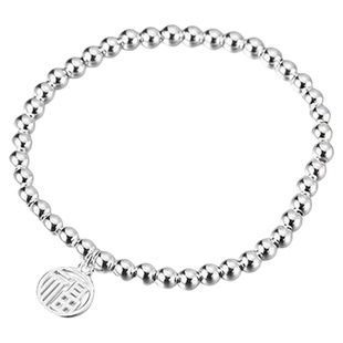 老凤祥足银福牌手链2026新款轻奢时尚小众手饰生日礼物送女友老婆