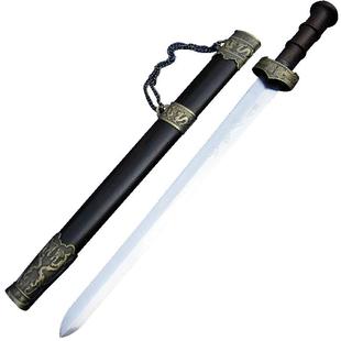 龙泉古羽刀剑宝剑白虹剑不锈钢小剑礼品剑装饰摆件道具短剑未开刃