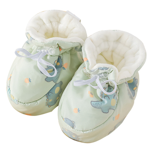 婴儿鞋6到12个月0宝宝鞋子小月龄袜鞋冬防掉加厚步前软底鞋秋冬季