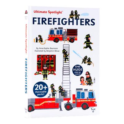 进口英文原版正版消防队员Ultimate Spotlight Firefighters翻翻机关书 儿童益智早教火灾逃生知识认知启蒙科普百科绘本Twirl 出品