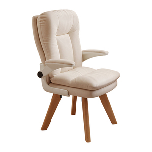 实木电脑椅子靠背椅可旋转化妆椅书桌椅梳妆台椅凳家用办公沙发椅