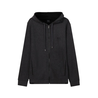 HUGO BOSS 男士棉质拉链男装卫衣开衫运动衫外套 50460386