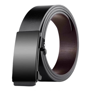 卡帝乐鳄鱼男士皮带真皮腰带年轻人潮流牛皮无牙内穿纯自动扣裤带