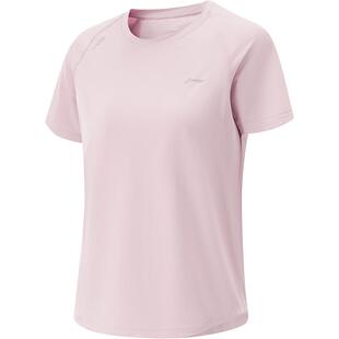 李宁速干T恤女春夏新款瑜伽健身羽毛球透气跑步速干上衣运动短袖