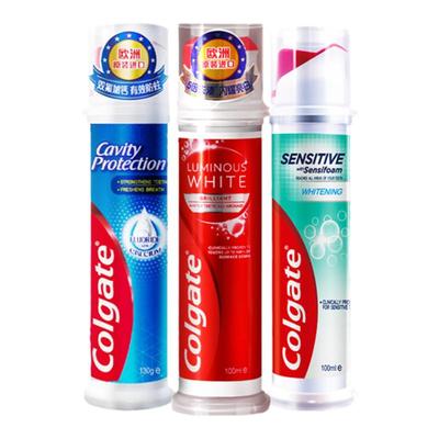 高露洁3支组合直立按压式牙膏