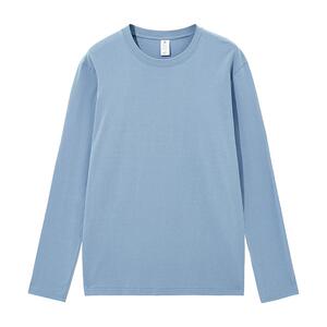 纯棉长袖t恤女秋季2023新款女装大码内搭上衣宽松全棉打底衫秋冬