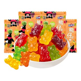 徐福记官方旗舰店小熊软糖qq糖果汁可爱造型橡皮糖儿童休闲零食