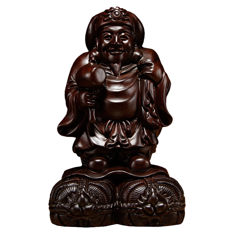 雕刻大黑天财神爷寺庙供奉工艺品