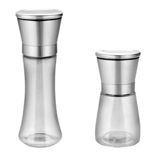 黑胡椒粒研磨器304不锈钢家用手动撒料现磨碎海盐调料瓶白花椒粉