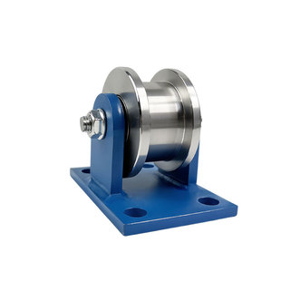 全钢H型双边轨道轮滑轮重型工字钢槽钢凹槽轮方管滚轮导向轮轴承