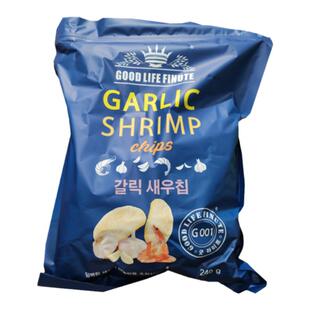 代购韩国进口FINUTE虾片240g蒜味大包膨化薯片