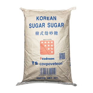 韩国幼砂糖韩式ts白砂糖烘焙专用奶茶店大包装商用30kg60斤细沙糖