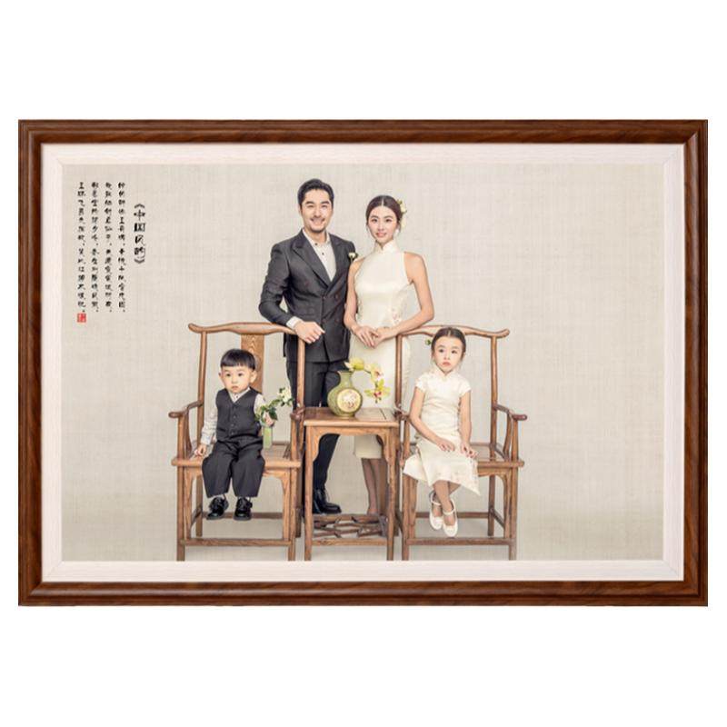 定制全家福大相框挂墙洗照片相片冲洗婚纱照放大24寸30寸画框纪念