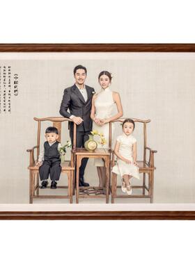 婚纱照放大挂墙相框定制全家福
