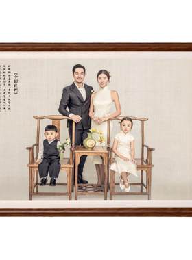 婚纱照放大挂墙相框定制全家福