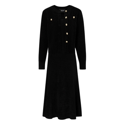 雪尔尼设计感休闲连衣裙仿佛