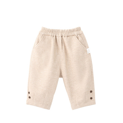 婴儿裤子针织蚕丝儿童长裤萝卜裤