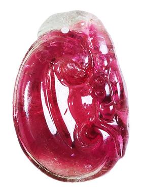 手工雕刻电气石碧玺吊坠雕刻