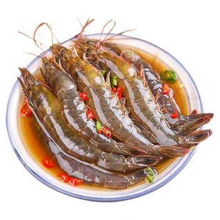 生呛醉虾白米虾生腌活呛小江白虾下酒菜海鲜即食潮汕风味腌制海鲜