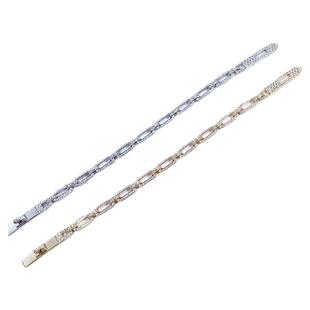 欧美Kelly满钻满天星手链气质V金镀18K玫瑰金猪鼻子手链情侣手环