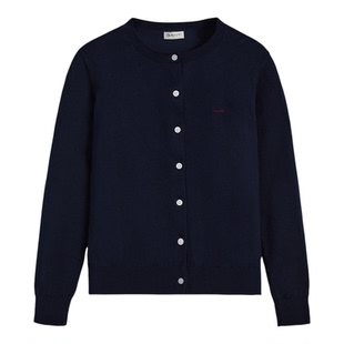 【高智系列】GANT/甘特26春季女装棉质圆领毛衣纯色长袖针织开衫