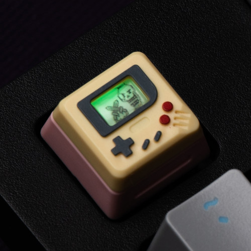 机械键盘个性创意可拆卸面板替换显示内容gameboy小霸王透光键帽