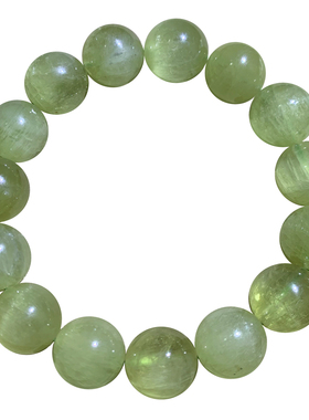 天然冰透绿锂辉石三圈手链礼物女