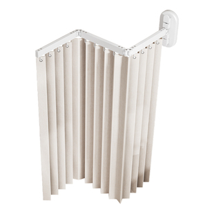 真空吸盘折叠杆免打孔浴帘卫生间无痕安装洗澡防水高档淋浴遮挡帘