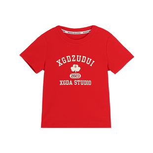 布丁哈鲁童装女童短袖T恤上衣2026夏季新款洋气儿童宝宝夏装红色