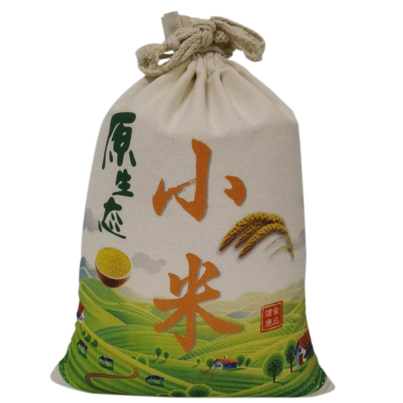 抽绳袋棉布温州布袋科环帆布复古