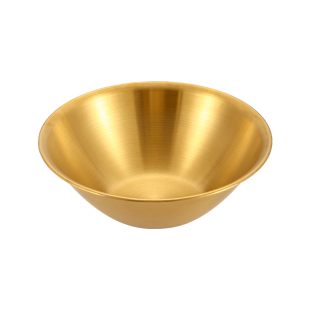 韩式不锈钢水果沙拉碗金色甜品碗雪糕碗商用调料料理碗配菜盆汤碗