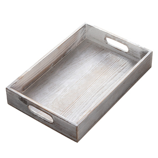 静物ins风格日系白色实木做旧复古点心美食甜点茶品茶叶盘托具摄影拍照装饰道具木盒拍摄道具围炉煮茶托盘