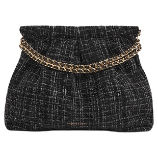 CHARLES&KEITH25冬新品CK2-40671449-2粗花呢托特包大号流浪包