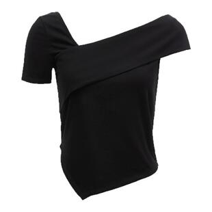 绫致Vero Moda T恤女秋冬修身短袖纯色微弹黑白通勤时尚潮流