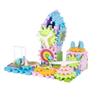 儿童百变电动积木拼装益智大颗粒旋转齿轮早教男女孩拼插积木玩具