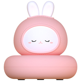智能语音兔子小夜灯柔光充电卧室睡眠婴儿喂奶月子儿童护眼床头灯