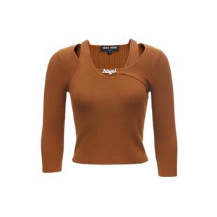 tq区绫致Vero Moda针织衫女秋冬修身版型七分袖设计简约