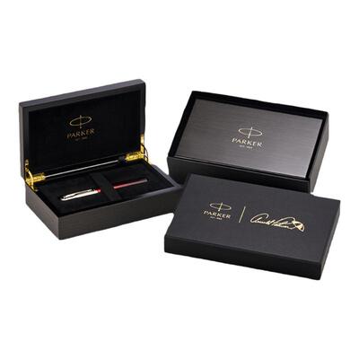 【生日礼物】PARKER/派克精英系列18K金尖联名款墨水笔高档木质礼盒商务办公礼赠男士书写练字轻奢钢笔