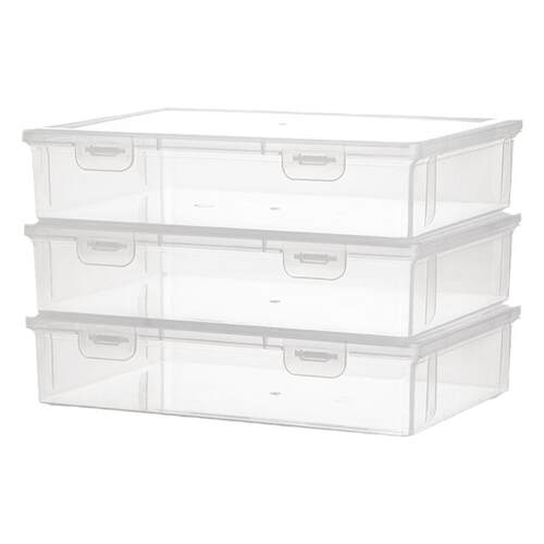 文具盒大容量铅笔桌面文具素描透明笔盒水彩笔盒A4纸收纳盒A5文件拼图拆装玩具整理箱工位神器好物证书书立盒