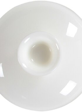 德化羊脂玉瓷单盖子零配敬茶碗