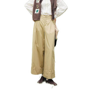 紫涵大版型加宽阔腿裤女春秋季新款显瘦纯棉纯色宽松高腰休闲长裤