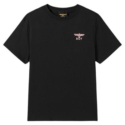 BOYLONDON黑粉宽松时尚朋克潮牌圆领T恤春夏新款男女短袖N01905