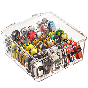 小汽车收纳盒多美卡摆件合金模型整理风火轮1:64儿童玩具车展示架